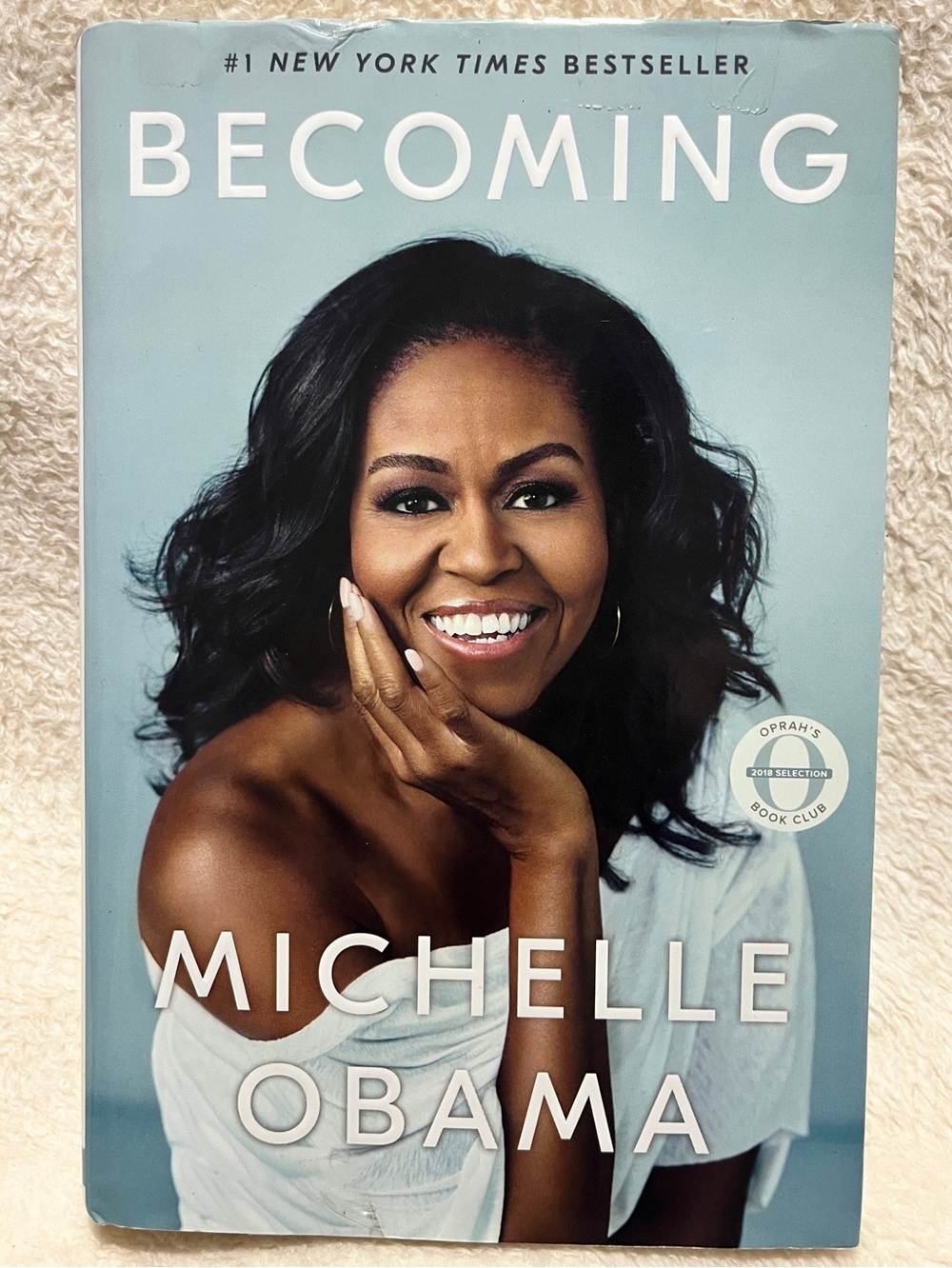 Becoming by Michelle Obama - Light Blue Cover